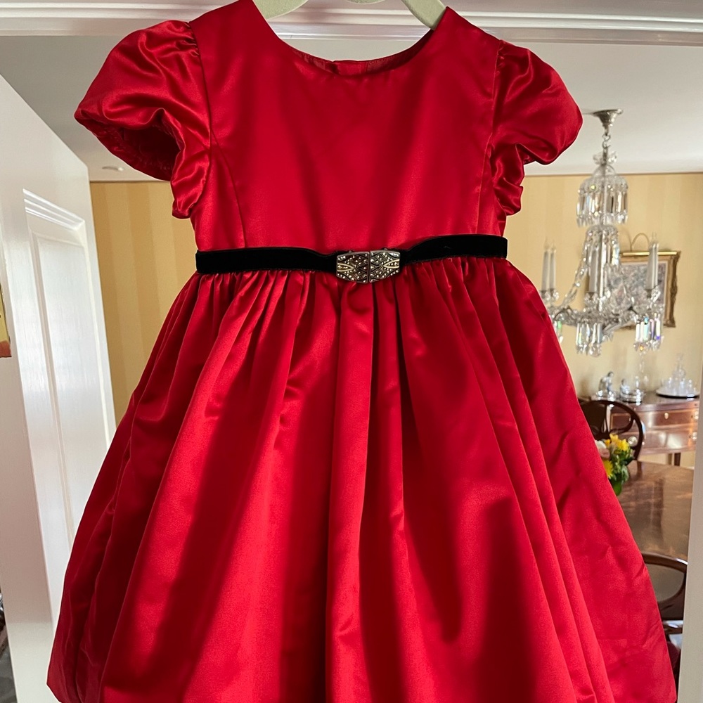Ralph Lauren Girl’s Red Satin Party Dress